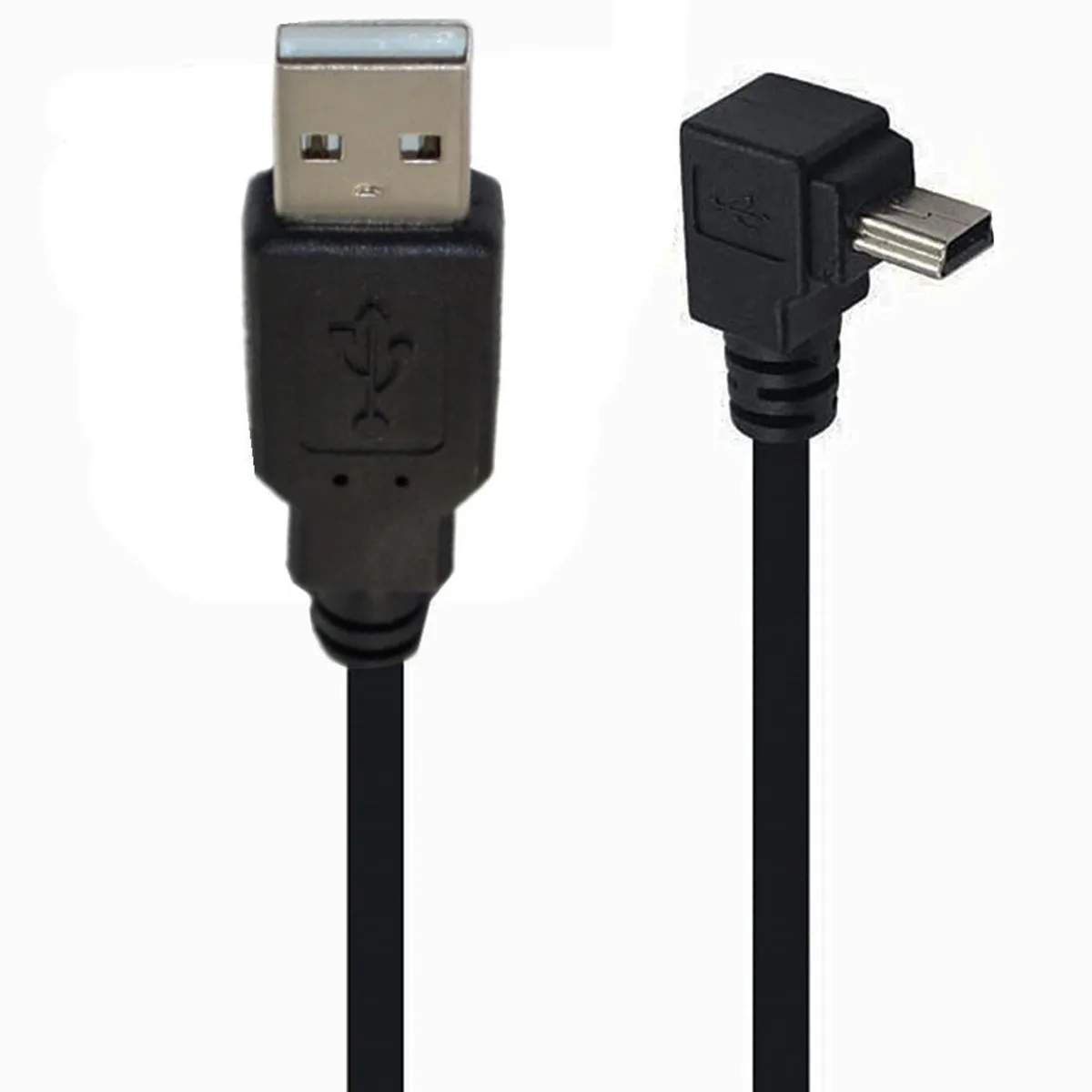 BUCIER BUCIER USB 2.0 A Male to Mini 5-Pin B Male Cable 90° Up Angle 4.9ft Black — product photo
