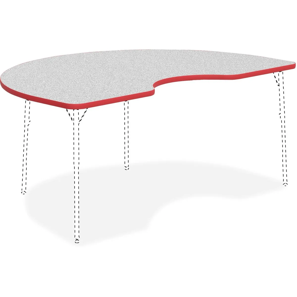 Lorell Lorell 99925 Kidney Tabletop 48x72 Gray Nebula office furniture — product photo