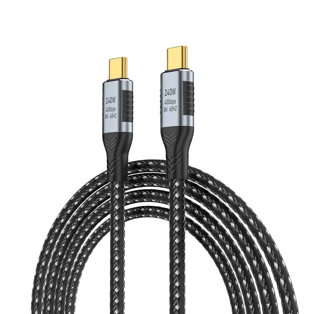 BONAEVER BONAEVER USB4 240W 40Gbps 8K 60Hz USB-C cable 1M Grey — product photo