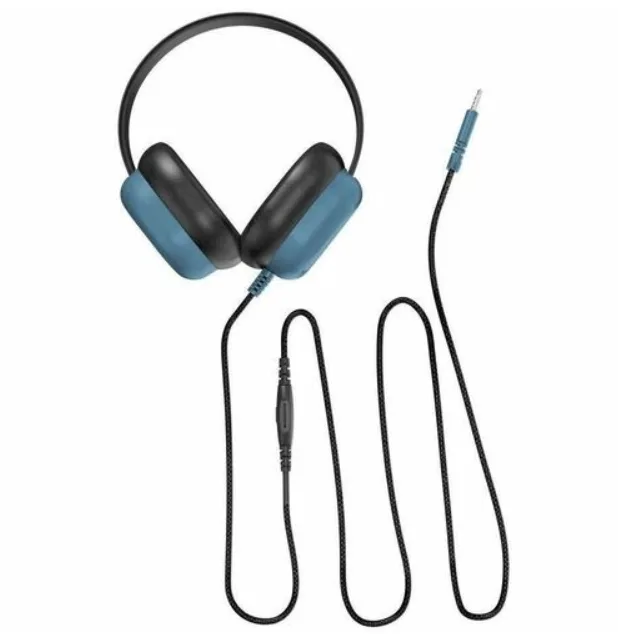 STM STM stm-936-515Y-01 Headset 3.5mm Circumaural 5.38 ft Cable Black Blue Serene Sky — product photo