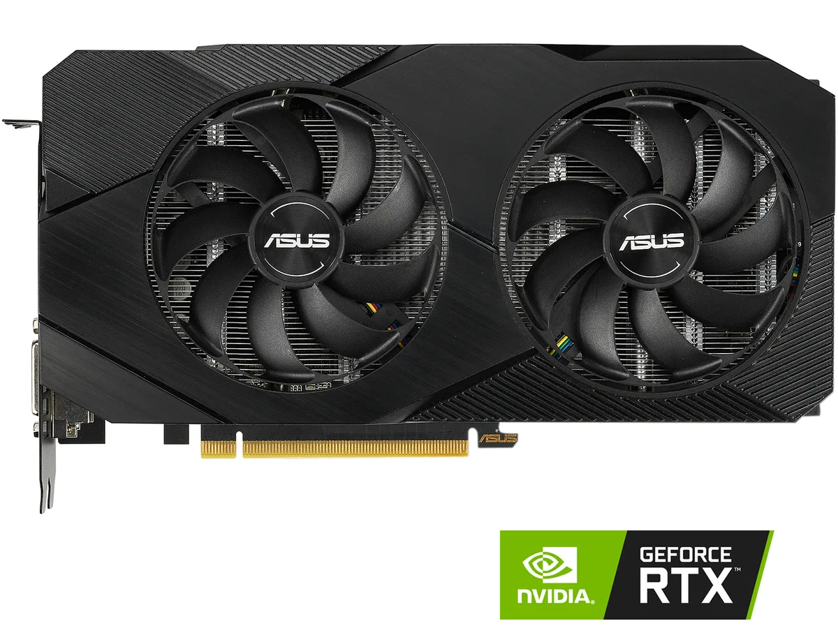 ASUS ASUS DUAL-RTX2060-6G-EVO GeForce RTX 2060 6 GB GDDR6 graphics card — product photo