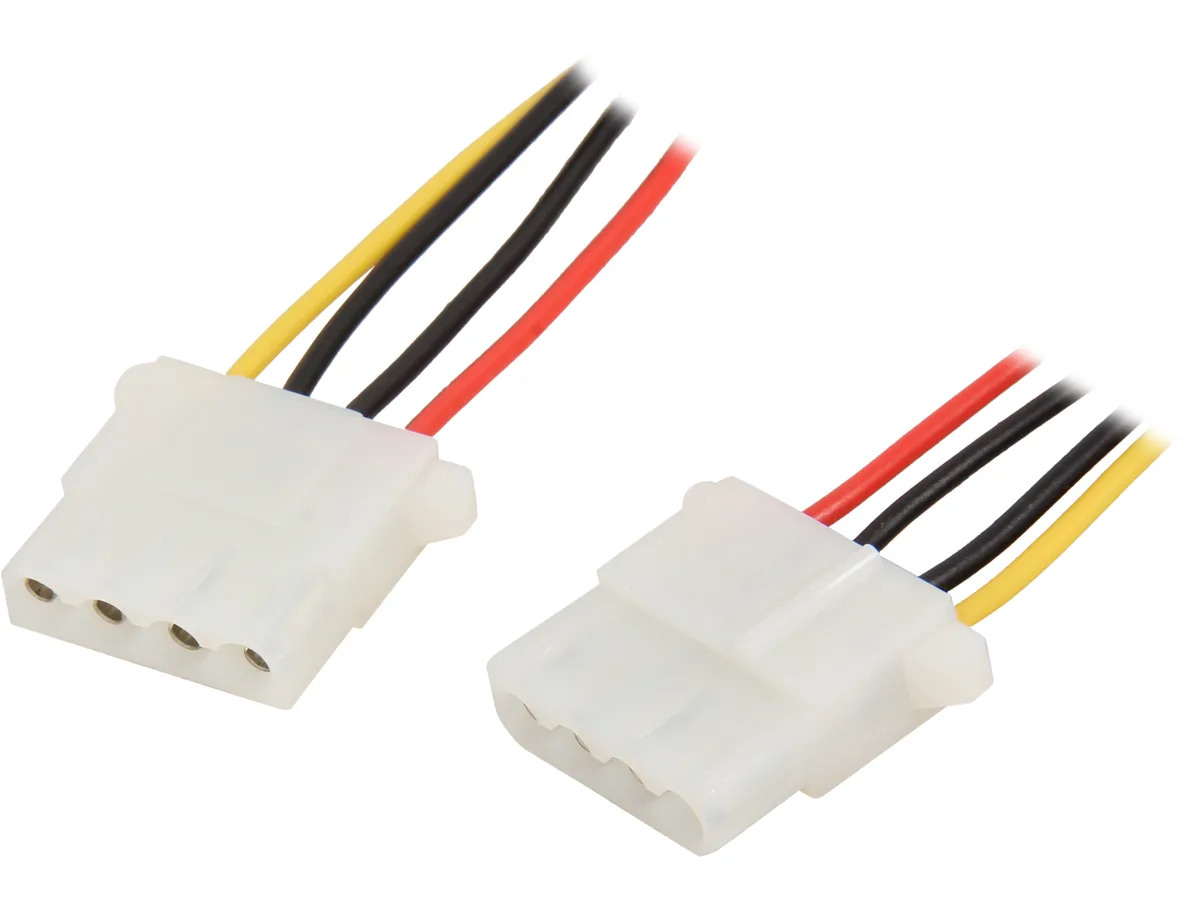 Nippon Labs Nippon Labs POW-04412 12" Molex 5.25 Female to Female internal power cable — product photo