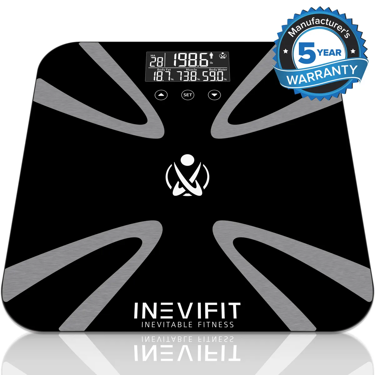 INEVIFIT LLC INEVIFIT I-BA003 Body Composition Bath Scale 400 lbs 10 Users 3.6" LCD — product photo