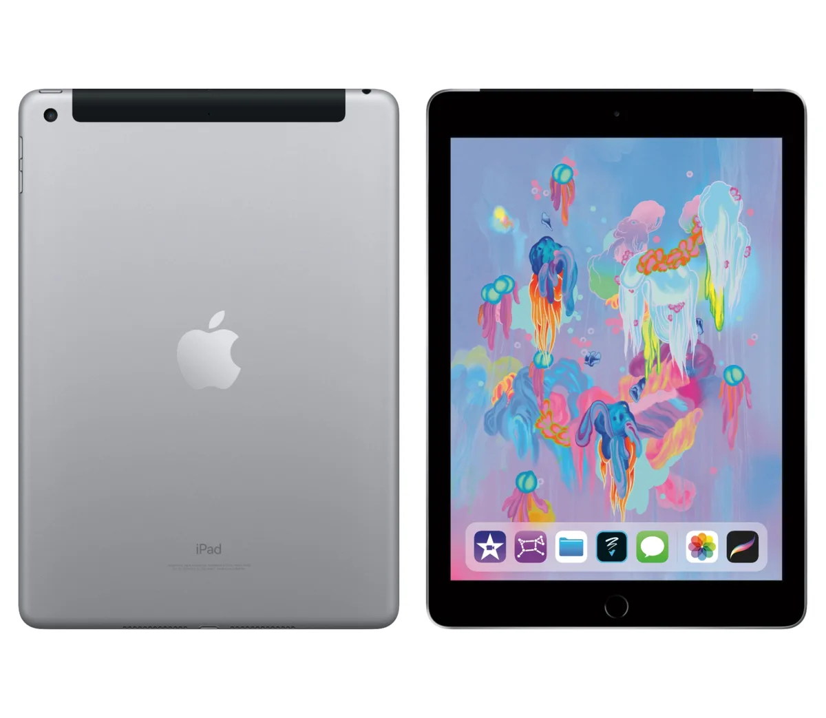 Apple Apple iPad 6th Generation 9.7" 32GB WiFi + Cellular Space Gray tablet — product photo