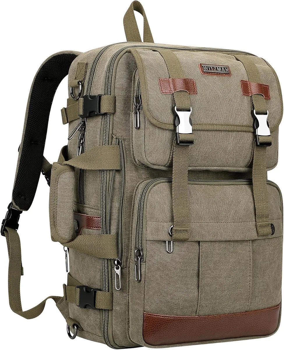 BFKK BFKK Canvas Travel Backpack 16 inch Army Green — product photo