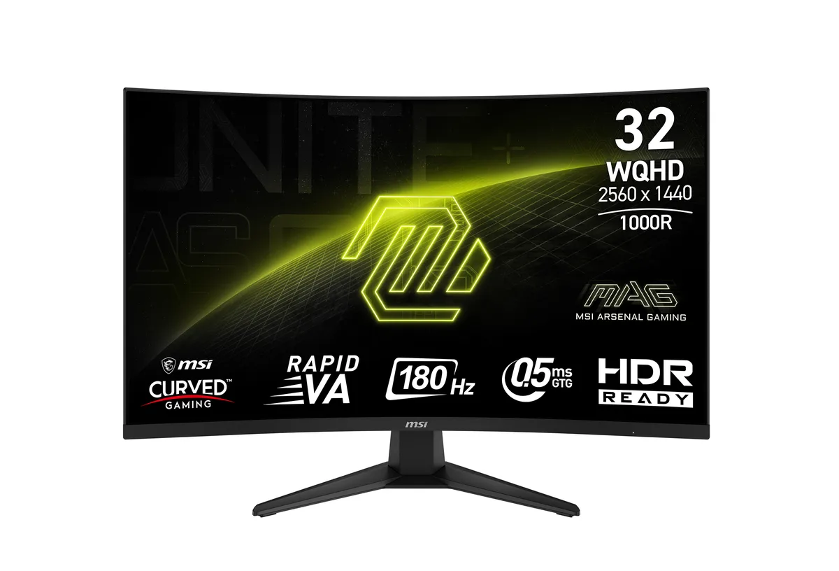 MSI MSI MAG 325CQF 31.5" 1440p 180Hz curved gaming monitor — fotografie produktu