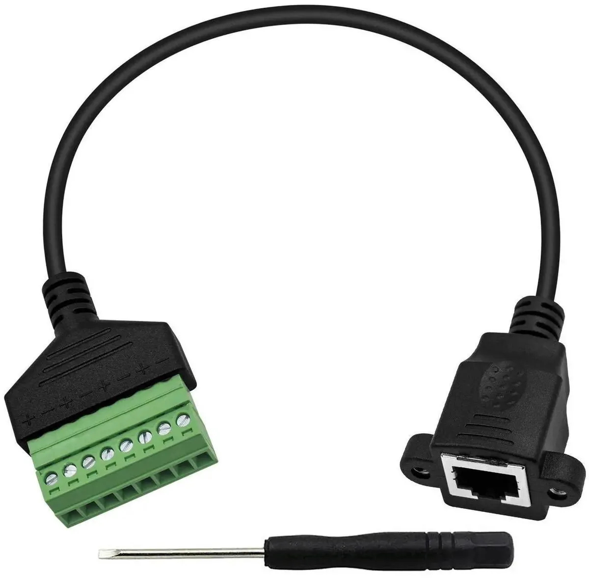 SMUGDESK SMUGDESK RJ45 Female to 8Pin Screw Terminal Adapter Cable 12 Inch — product photo