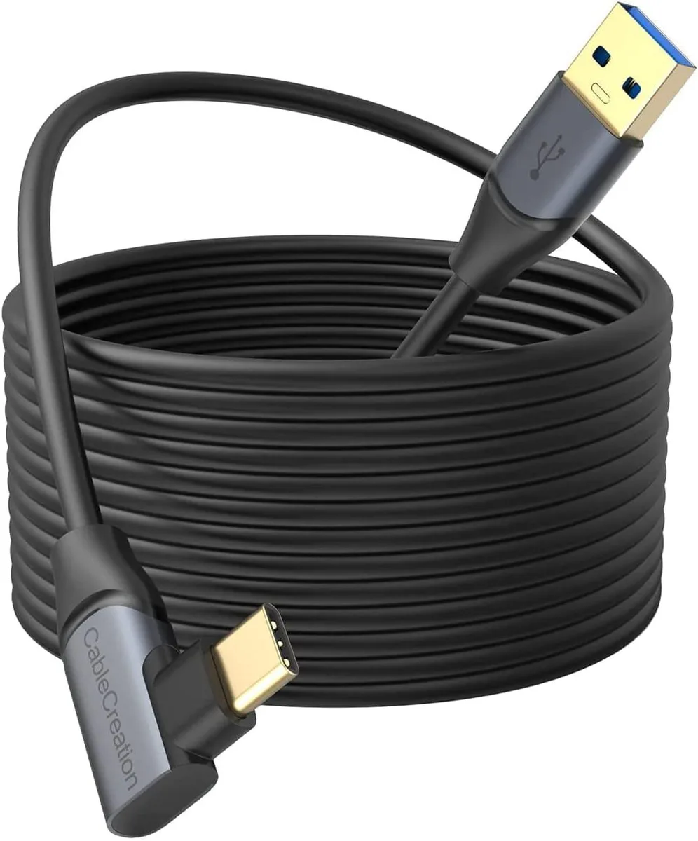 CableCreation CableCreation 16FT USB 3.1 to USB-C Link Cable 5Gbps 90-degree angled — product photo