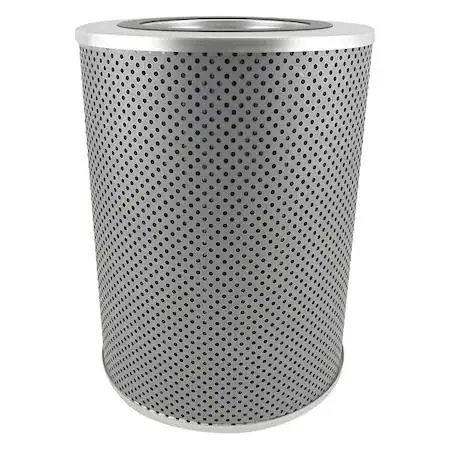 White cylindrical cartridge filter element 9 inches long with textured end caps and attached gaskets