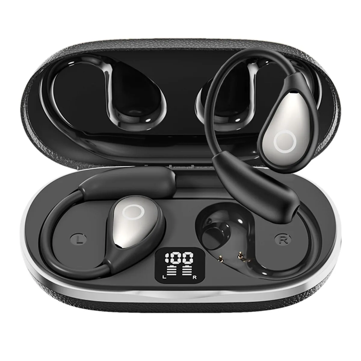 No Sew No Sew M96-Black Open Ear Bluetooth Headphones 14.2mm 16ohm 5.3 4h 10m IP54 Black — product photo