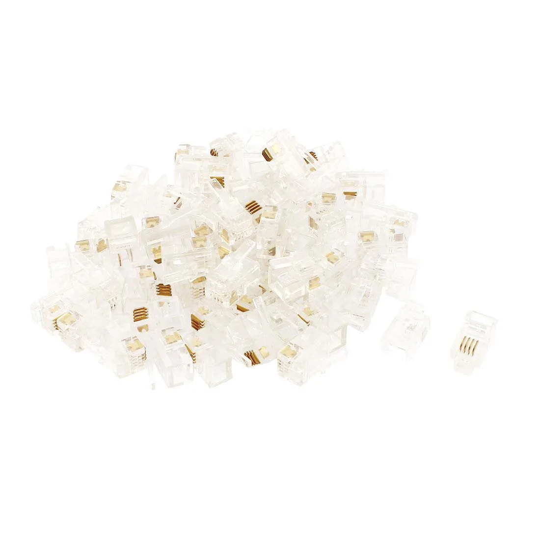 Unique-Bargains Unique-Bargains RJ11 4P4C Telephone Connector 56pcs — product photo