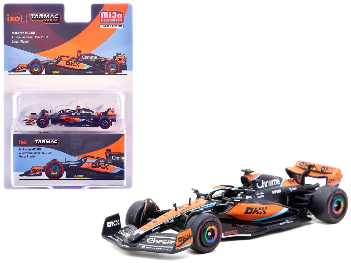 Tarmac Works Tarmac Works McLaren MCL60 #81 Oscar Piastri Australian GP 2023 Global64 1/64 Diecast — product photo