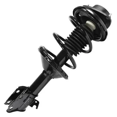 Unity 11893 front left complete strut assembly, silver metal coil spring and housing