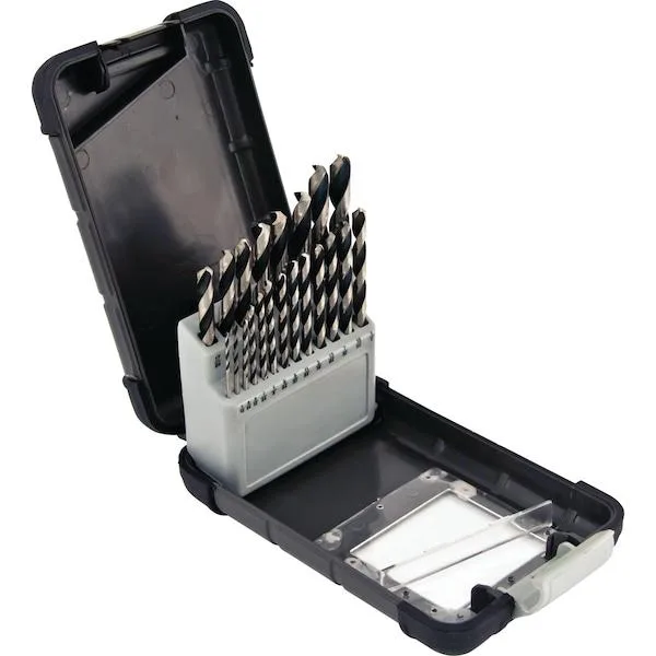 Richelieu 21-piece high-speed steel drill bit set in steel finish