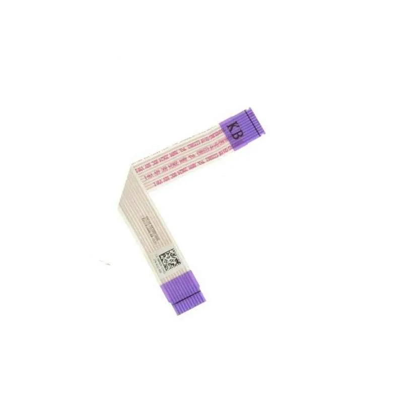 Flat beige ribbon cable with printed circuitry and connector ends