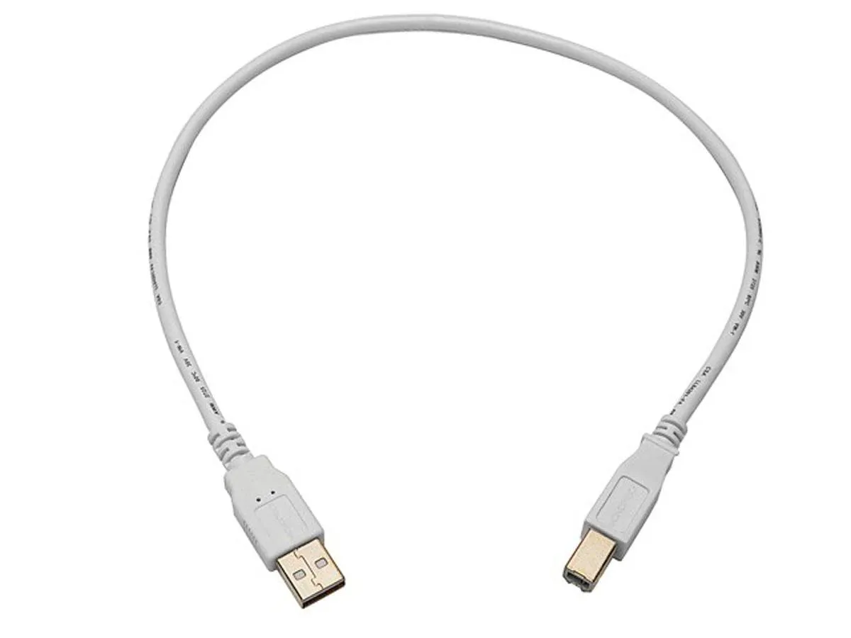 Monoprice Inc. Monoprice 108614 USB 2.0 Cable 1.5 ft White A to B — product photo