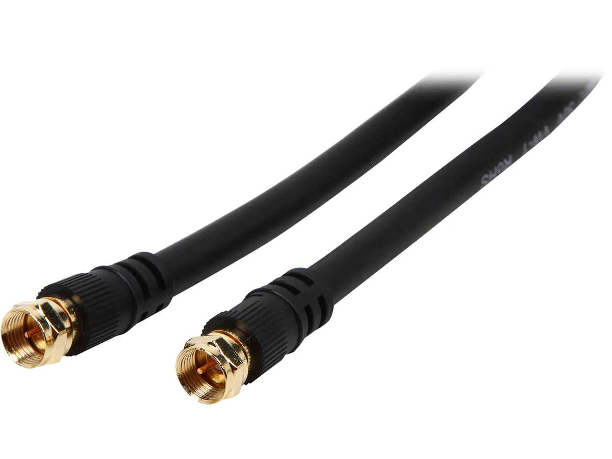 Cables To Go Cables To Go 29132 coaxial rf cable 6 ft 1.82 m black 18 AWG 75 ohm 24K gold connectors — product photo