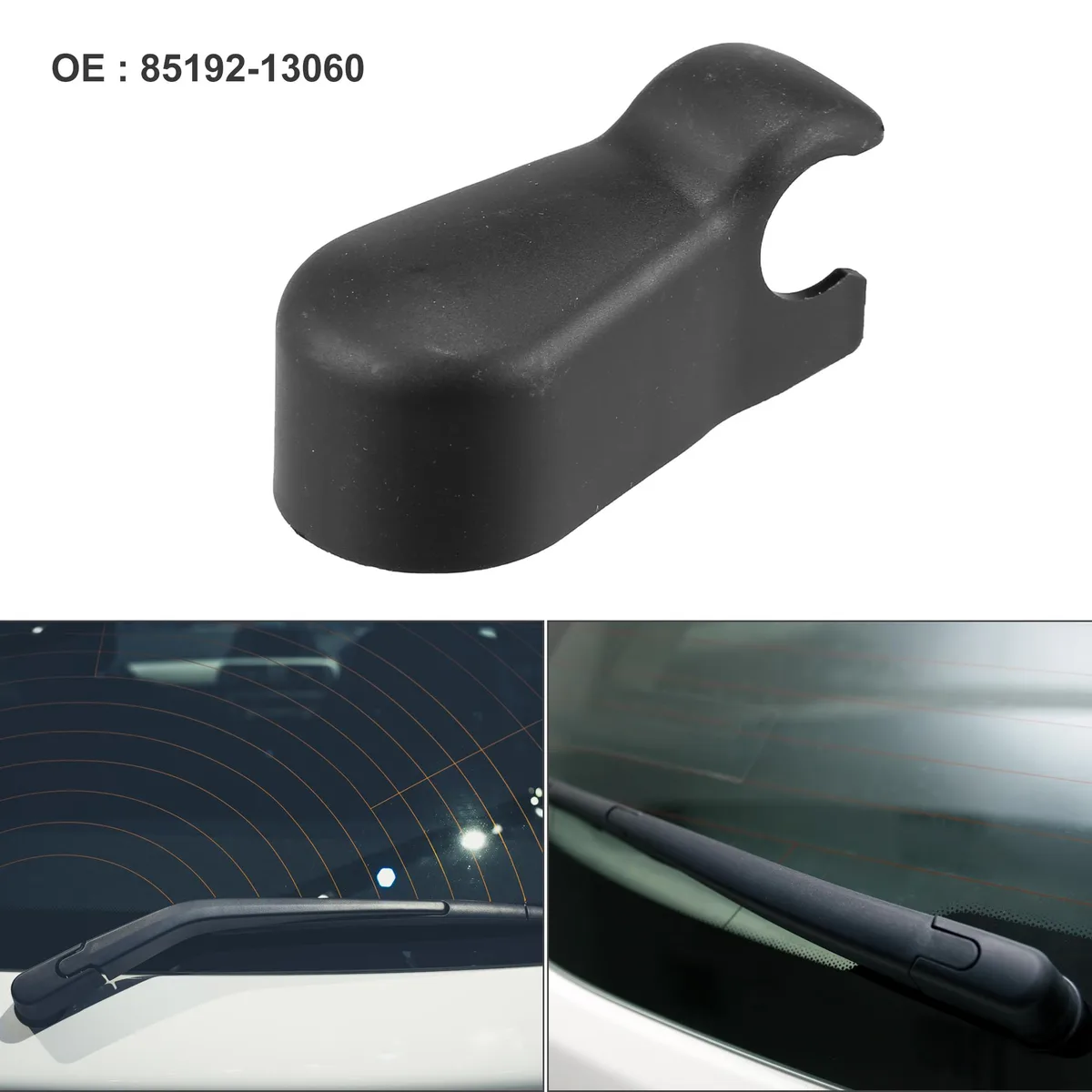 Unique-Bargains Unique-Bargains Rear Windshield Wiper Arm Nut Cover Cap Toyota 4Runner Corolla Black 1pc — product photo