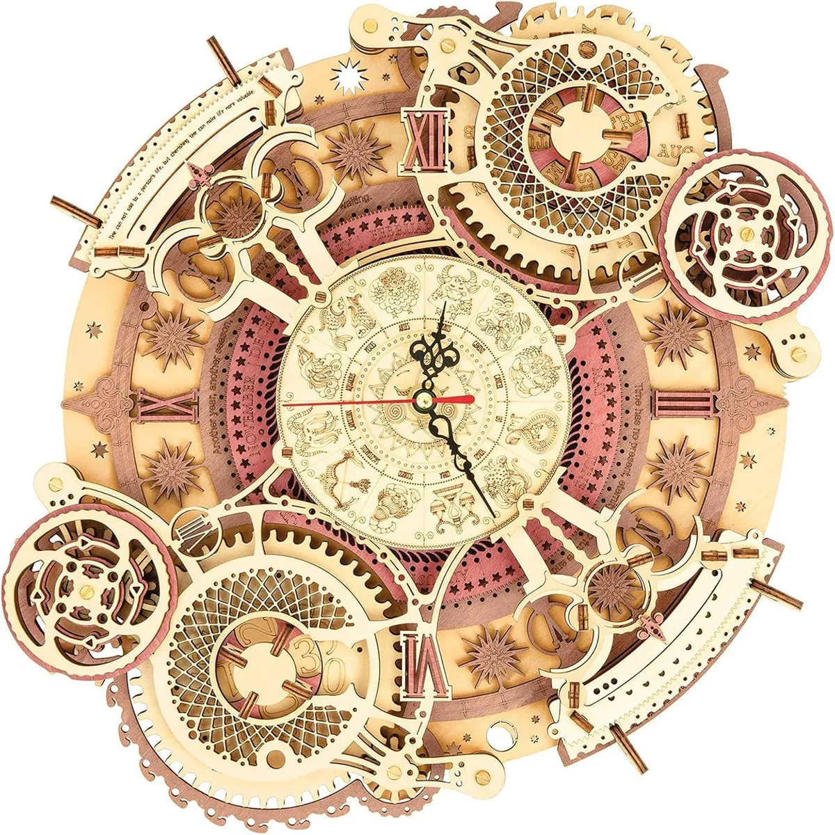 ROKR ROKR Zodiac Clock 3D Wooden Puzzle Stem Toy 160 pcs 13.2x11.6x2.2 in — product photo