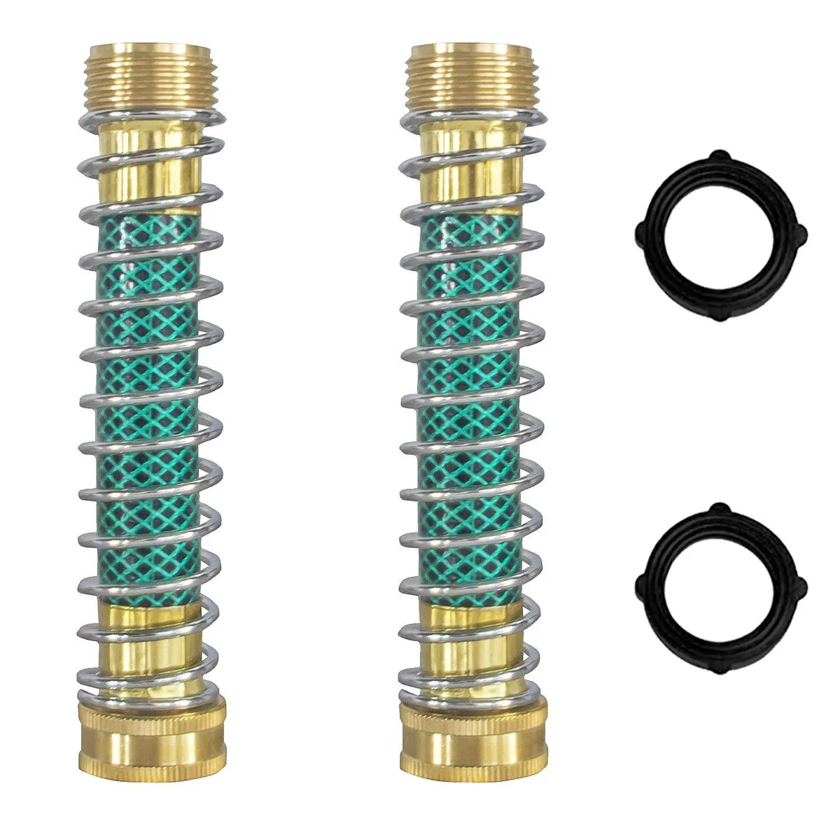  Hourleey Hose Extension Adapter with Coil Spring, Gold, 5.7", 12 Pack — product photo