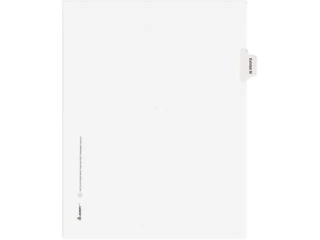 Avery Avery 82119 Legal Exhibit Index Divider card filing — product photo