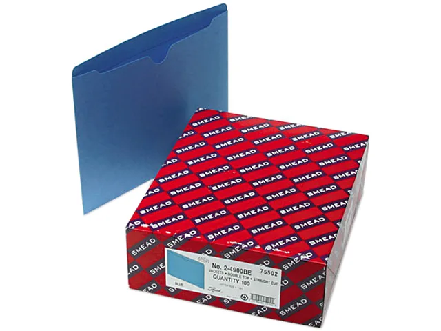 Smead Smead 75502 File Jackets Letter 11pt Blue 100/Box — product photo