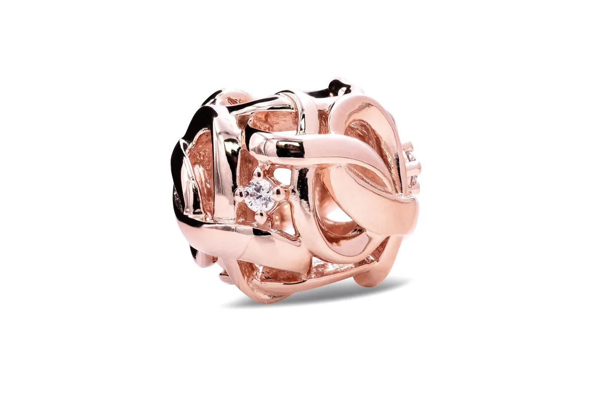 PANDORA PANDORA Openwork Woven Infinity Charm 14ct Rose Gold-Plated Metal Blend — product photo