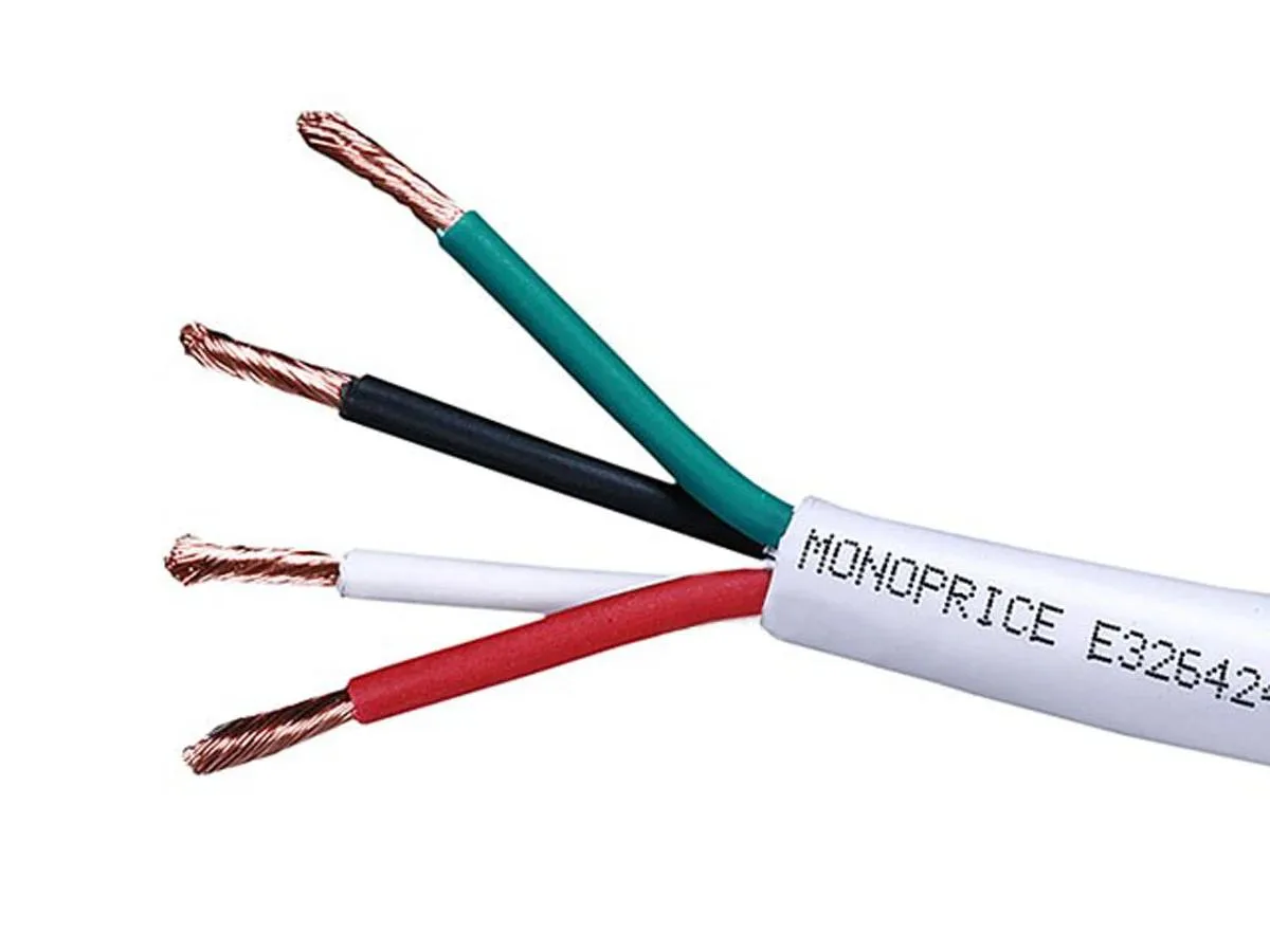 Monoprice Inc. Monoprice Inc. 104037 12AWG 4-Conductor Speaker Wire 100ft White — product photo