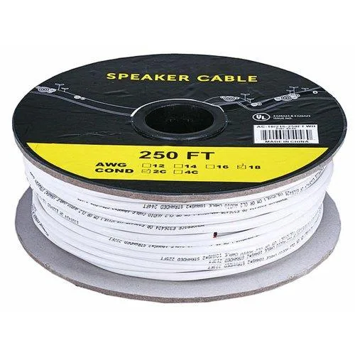 Monoprice Inc. Monoprice Inc. 104046 18AWG CL2 2-Conductor Speaker Wire 250ft White — product photo