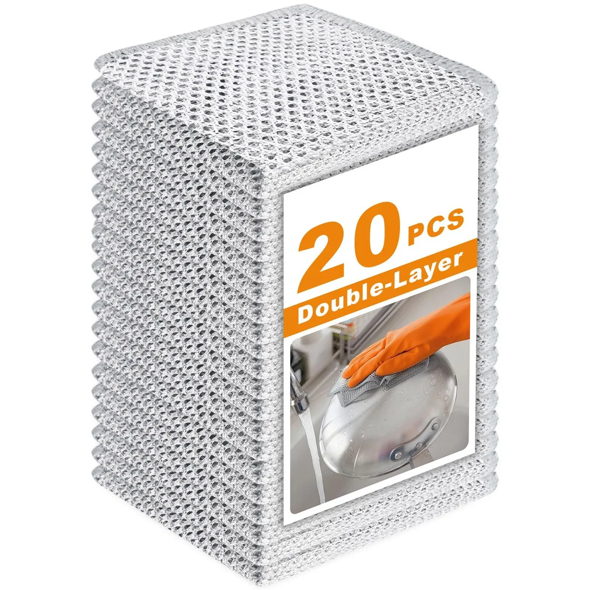 Pack of 20 square metal mesh cloths 7.87 in