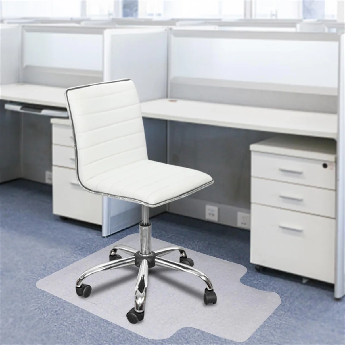 QXDRAGON QXDRAGON 35" x 47" Transparent Chair Mat for Carpeted Floors — product photo