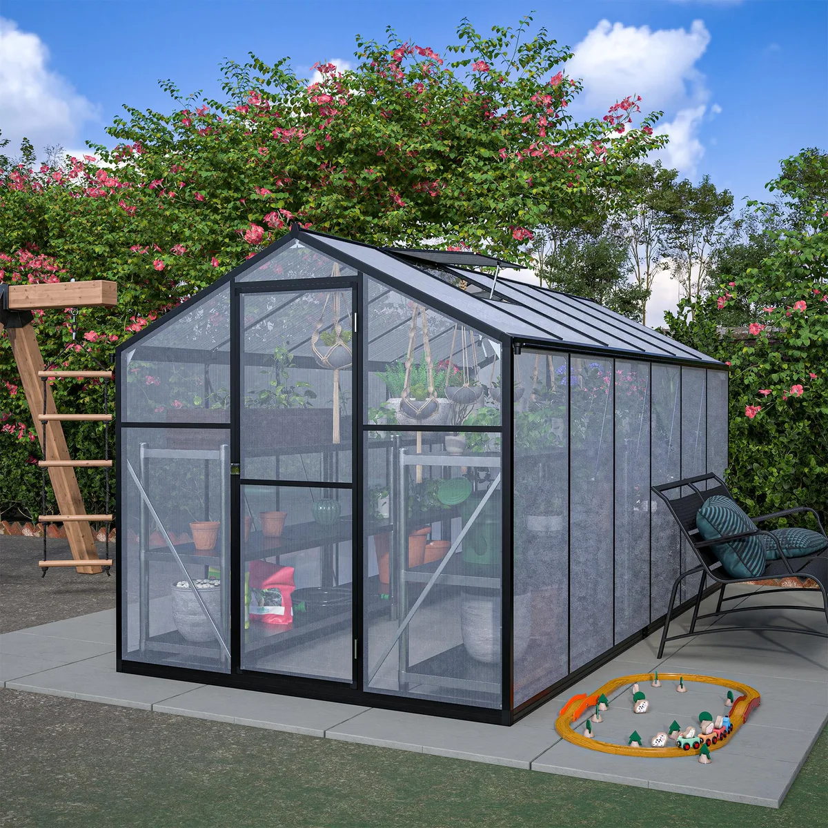 tuphen tuphen 12' Black Aluminium Trellis — product photo