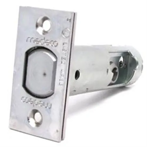 Medeco Medeco 11-0A1912-626 Satin Chrome 26D Replacement Bolt 2-3/8" Backset 1-1/8" x 2-1/4" Face Plate — product photo