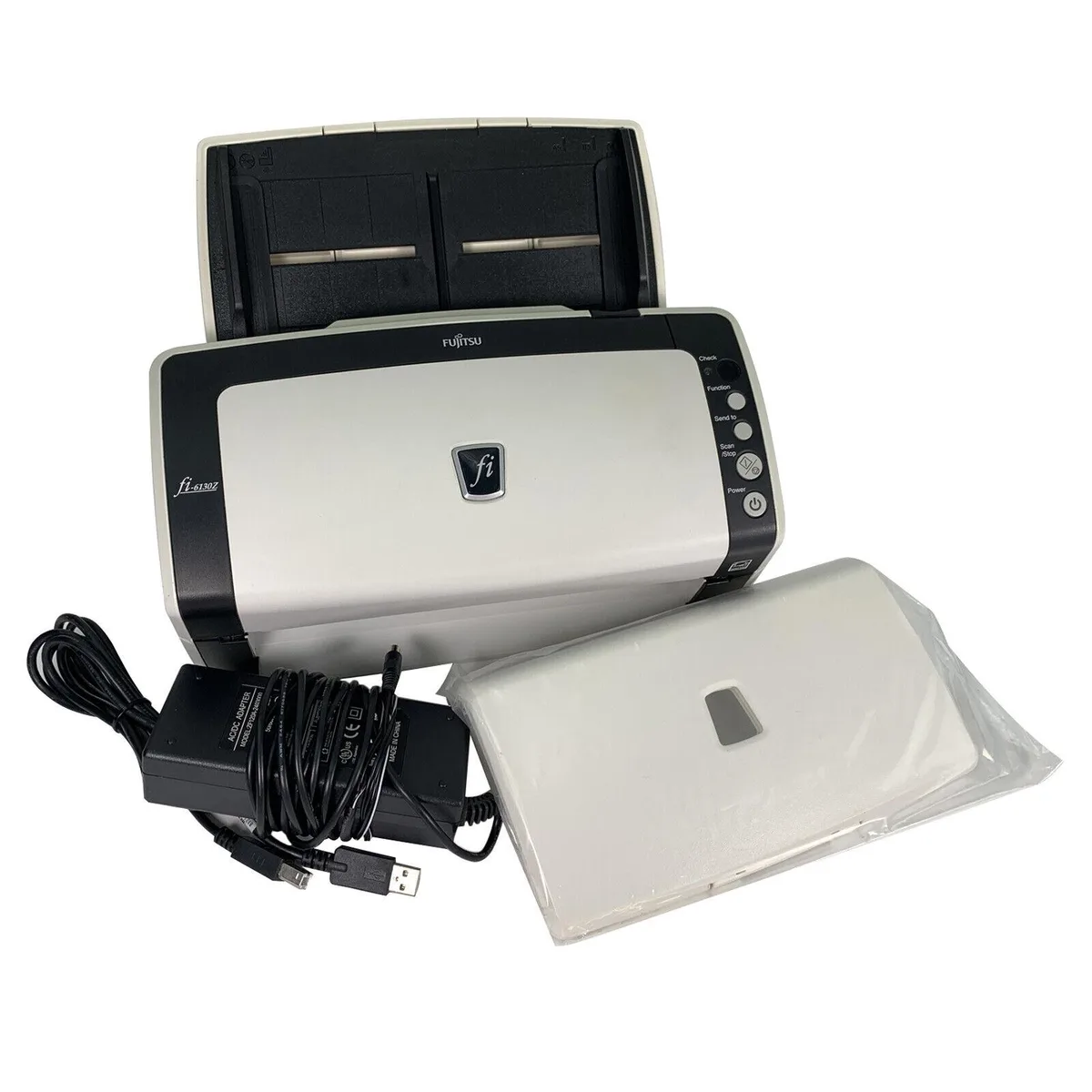 Fujitsu FI-6130Z duplex document scanner with input and output trays