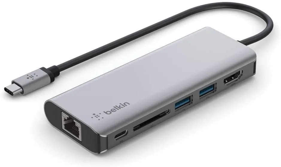 Belkin Belkin AVC008BTSGY USB-C 6-in-1 Multi-Port Adapter — product photo