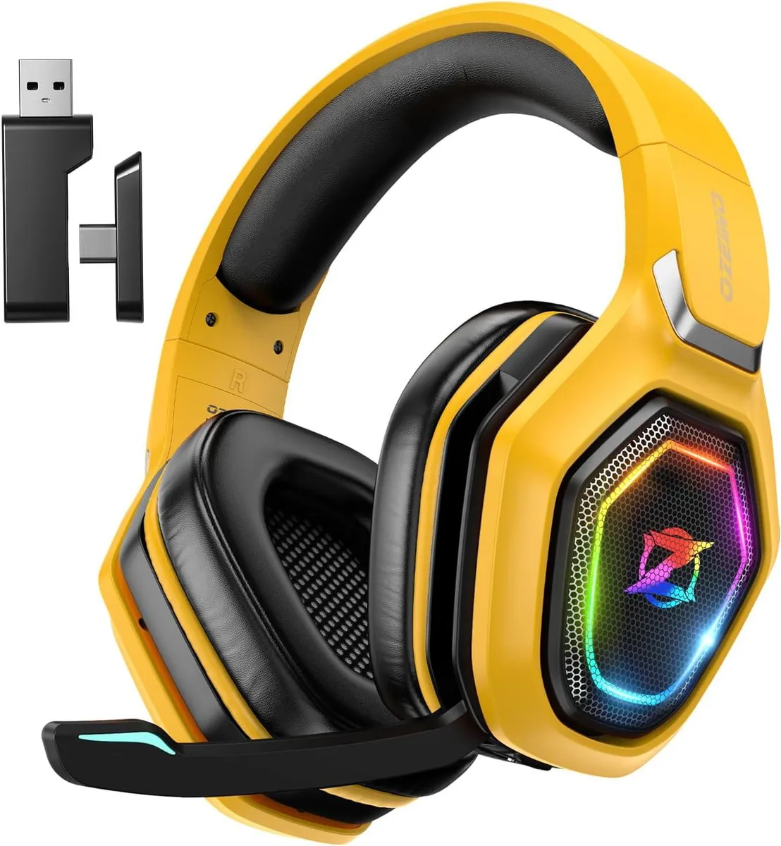 BFKK BFKK Wireless Gaming Headset Yellow 2.4GHz 50mm 30h — product photo