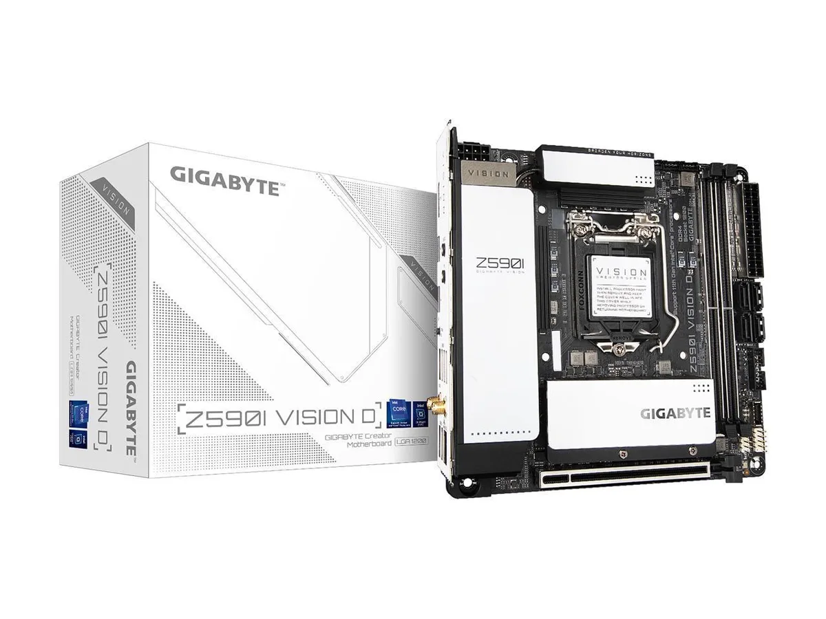 GIGABYTE GIGABYTE Z590I VISION D LGA 1200 Intel Z590 Mini ITX Intel motherboard — product photo