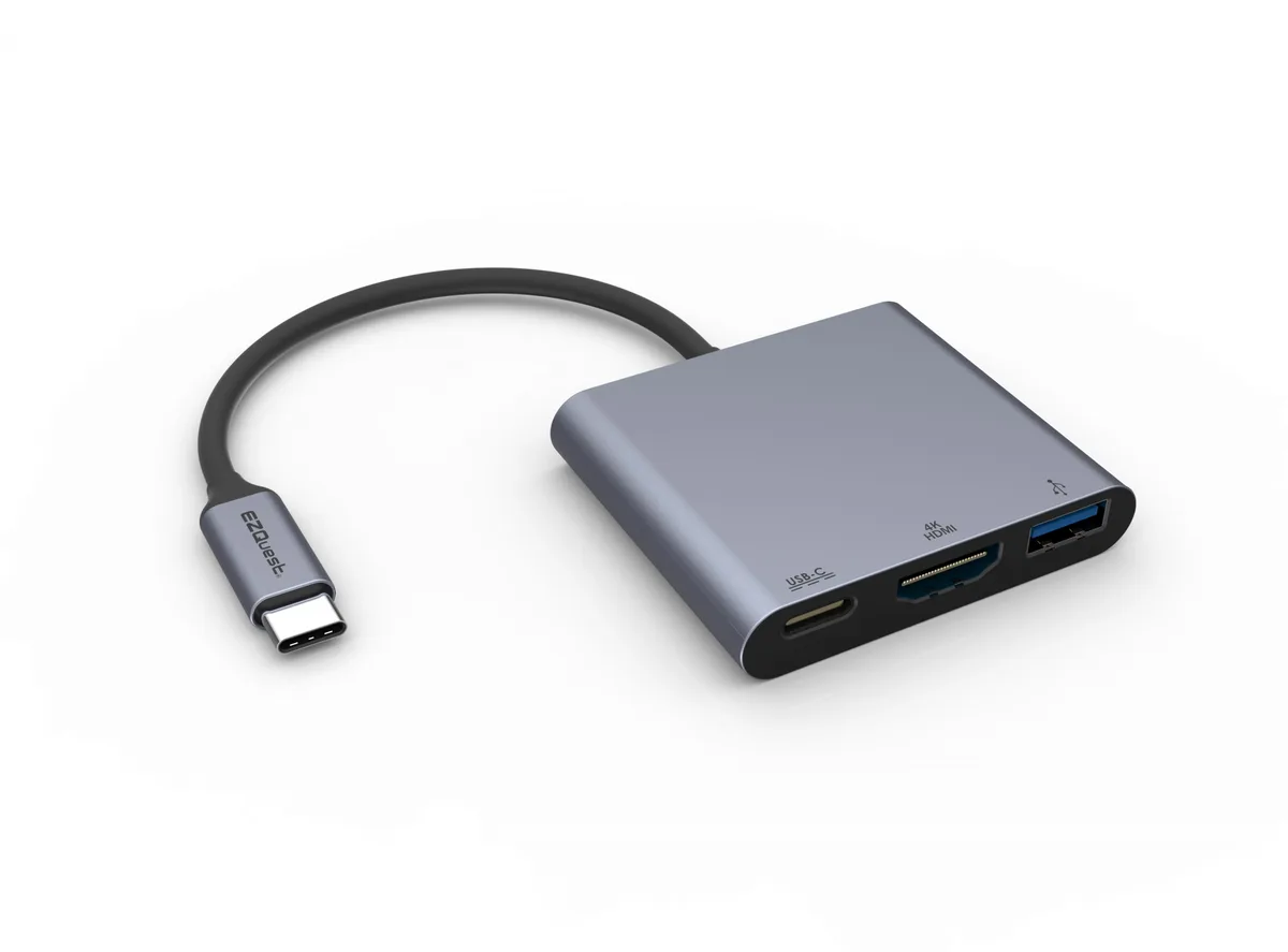 EZQuest EZQuest USB-C Multimedia Adapter 3 Ports HDMI 4K 60Hz USB 3.0 100W — product photo