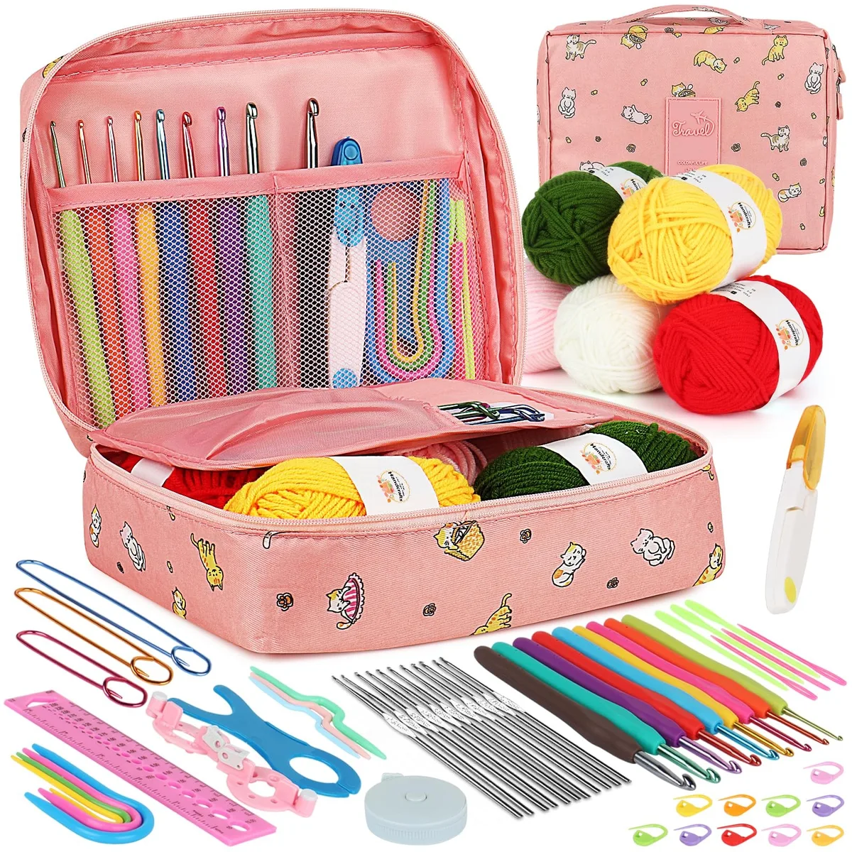  GE 59pcs Crochet Kit with 12 Hooks and 2.06.0mm Ergonomic Set — product photo