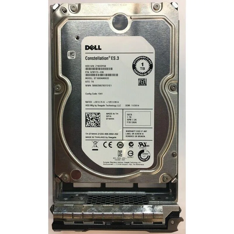 DELL DELL T4XNN 1TB 7200RPM SAS 3.5 internal hard drive — product photo