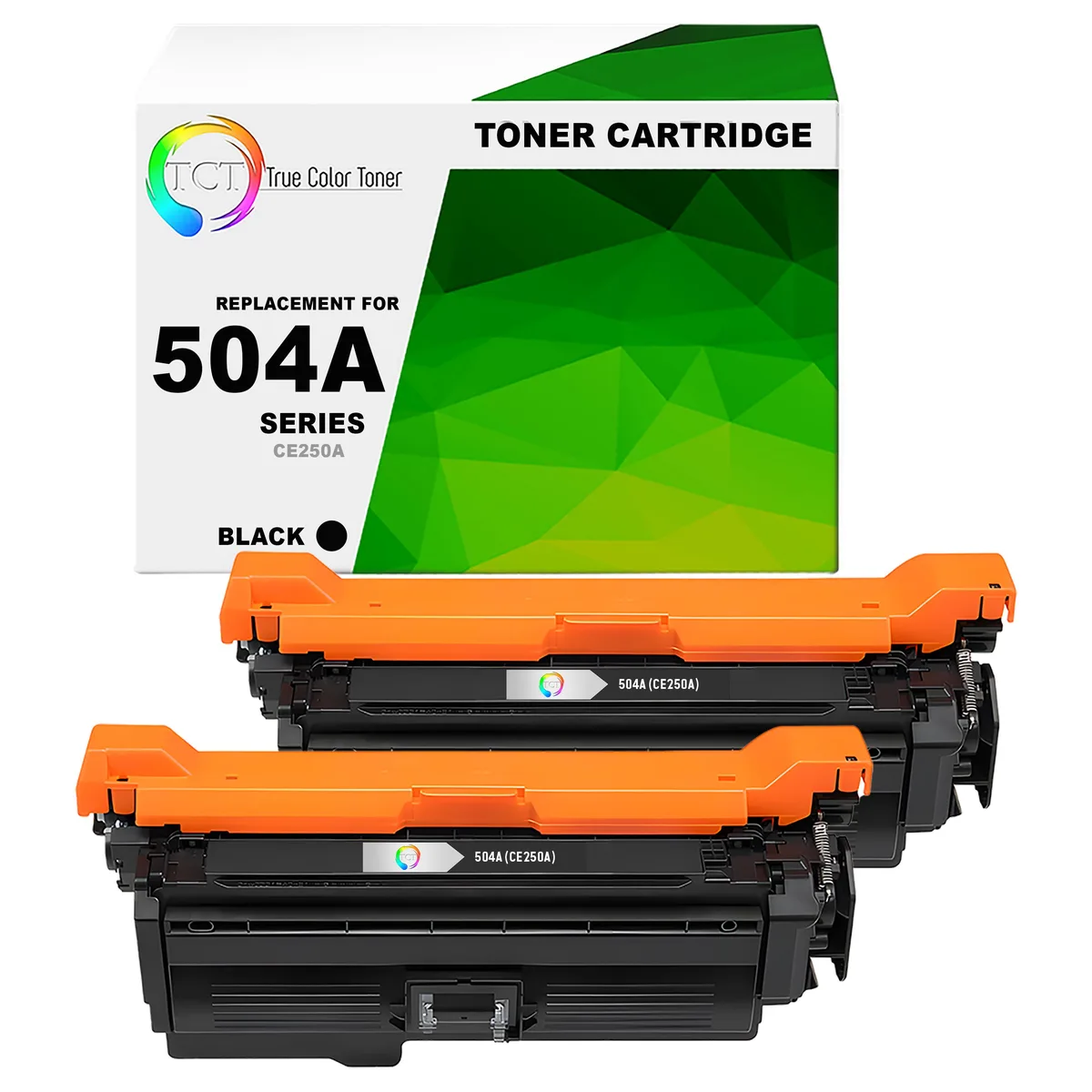 True Color Toner True Color Toner 504A CE250A Black Toner Cartridge 2 Pack — product photo