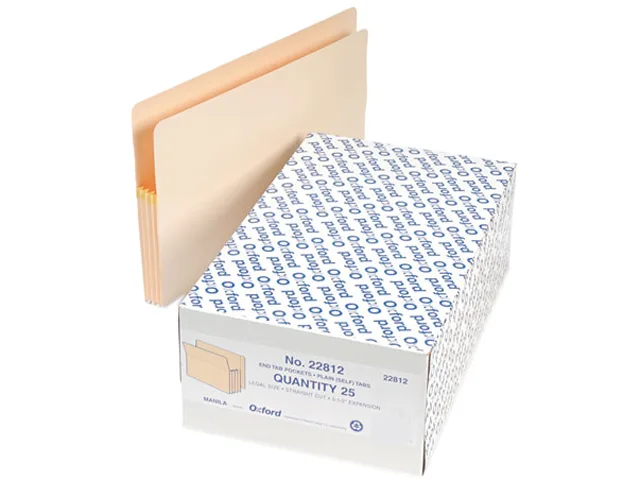 TOPS TOPS 22812 file folder 25 box drop front manila — product photo
