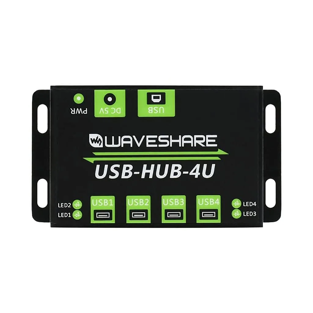 LORDWORLD LORDWORLD 4-Port USB 2.0 Hub Metal Case ESD Protection — product photo