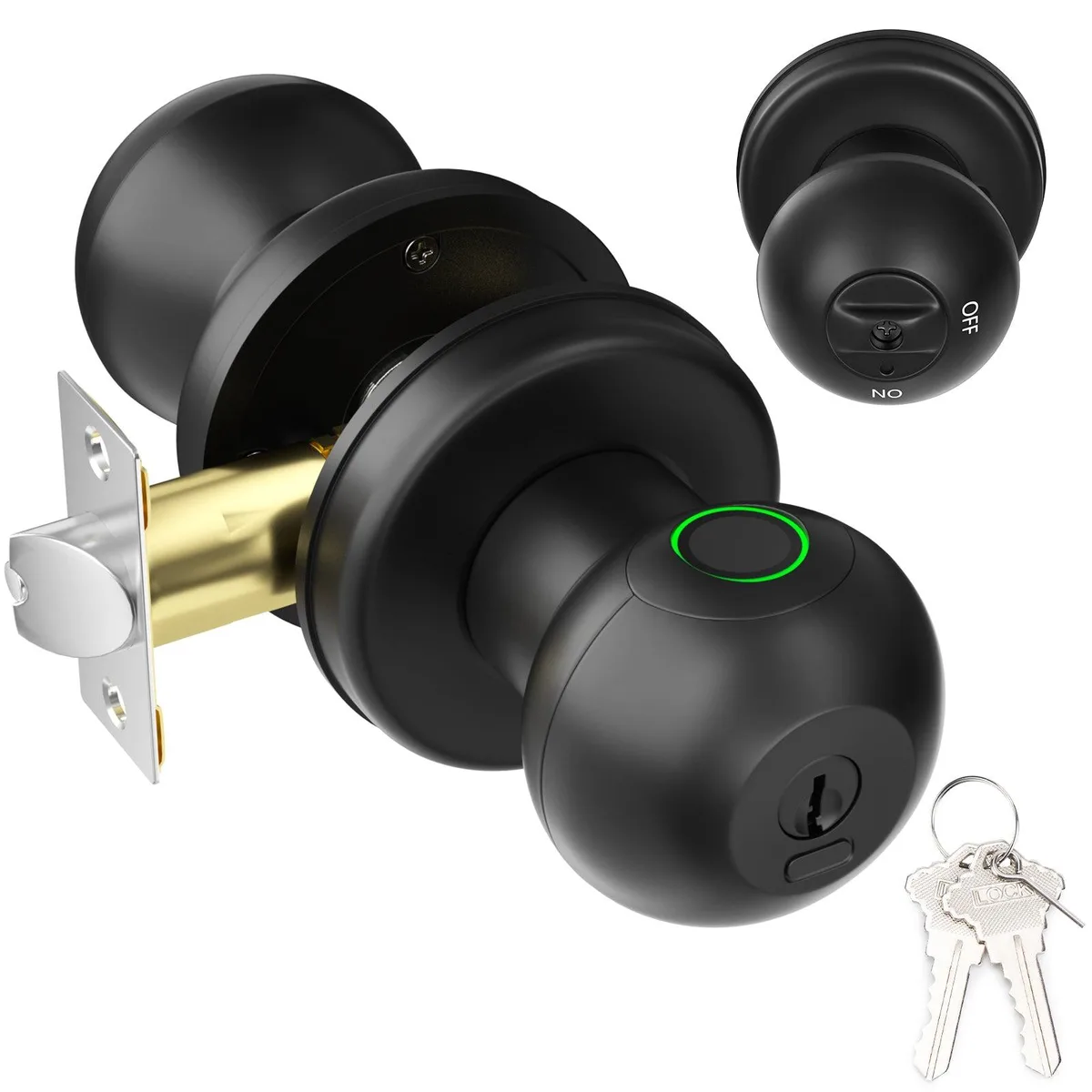 FITNATE FITNATE HS0436 Biometric Door Lock Matte Black — product photo