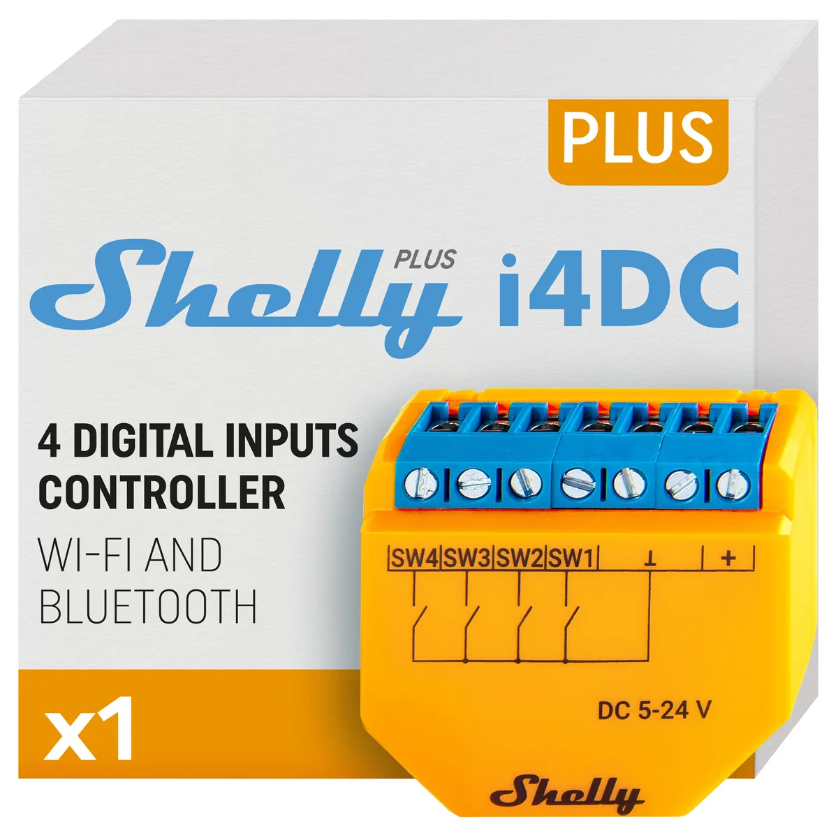Shelly Shelly Plus i4DC DC Wi-Fi Input Controller 4 Inputs — product photo