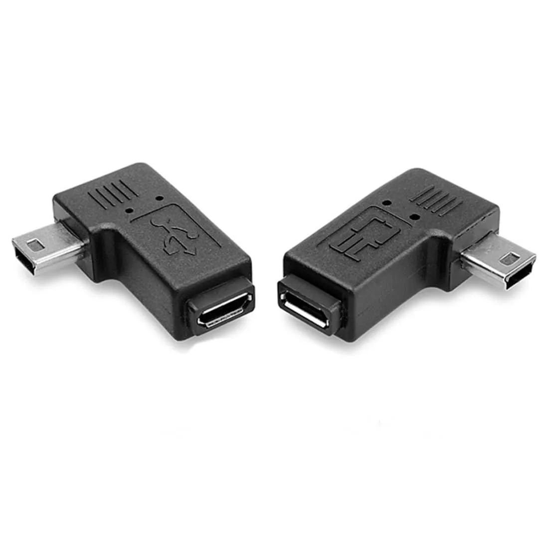 LORDWORLD LORDWORLD Mini USB 5Pin Male to Micro USB Female 90° Angled Adapter 2 Pack — product photo