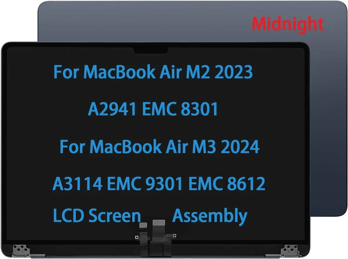 NUOLAISUN NUOLAISUN 15" MacBook Air M2 A2941 M3 A3114 EMC 8301 9301 8612 LCD Screen Assembly (Midnight/Blue) — product photo