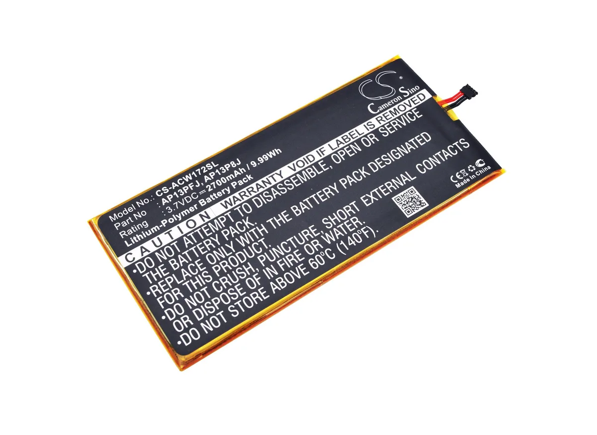 Cameron &amp; Co Cameron &amp; Co DS-CS-ACW172SL 3.7V 2700mAh Li-Polymer battery — product photo