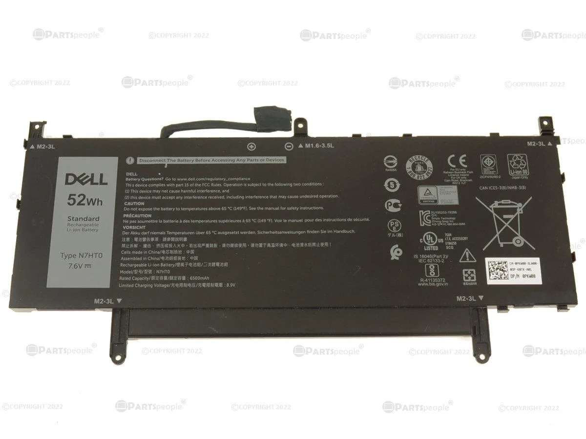 DELL DELL Latitude 9510 52Wh 4-cell laptop battery N7HT0 — product photo
