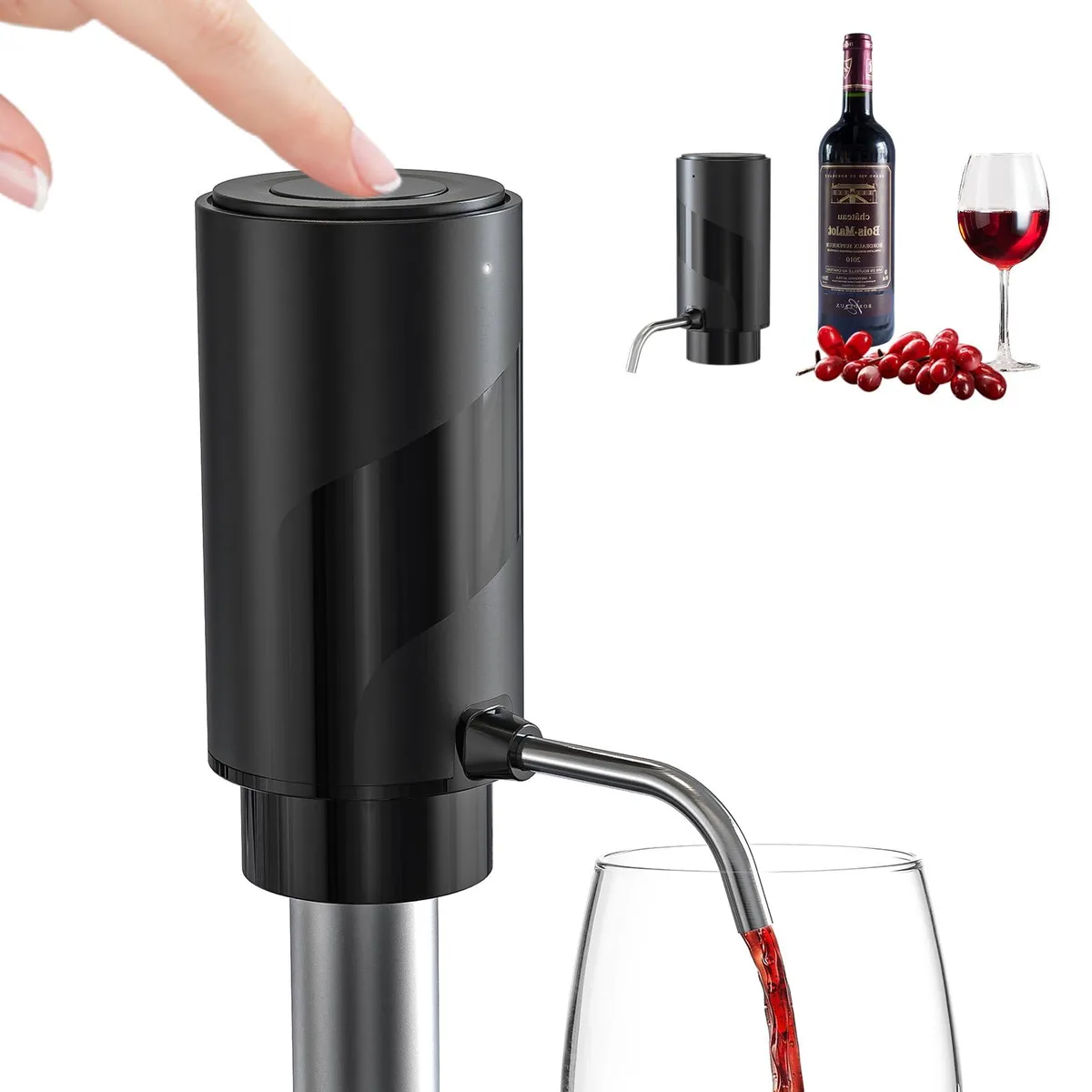  American Weigh MLKD7 electric wine aerator 4.48 in x 4.72 in — product photo
